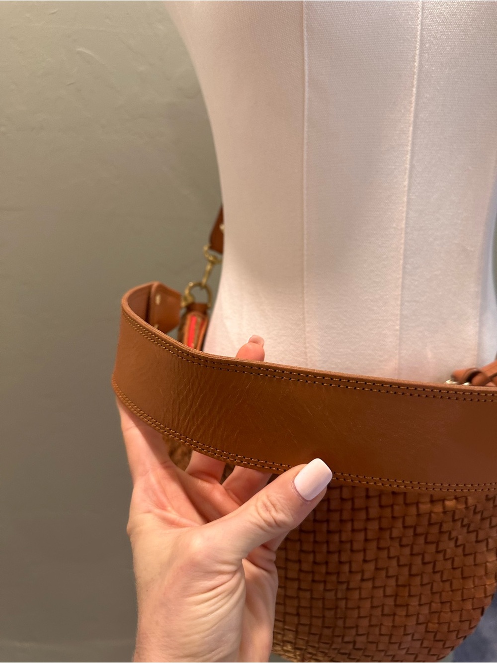 Clare V. Woven Crossbody Bag in Tan - Picture 2 of 6